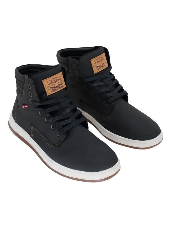 Levis Mens Fletcher II 2 Waxed Fashion Boot High-Top Black Size 9.5